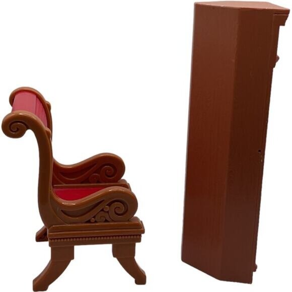 Fisher Price Loving Family Dollhouse Furniture Bookcase Chair - Picture 2 of 5